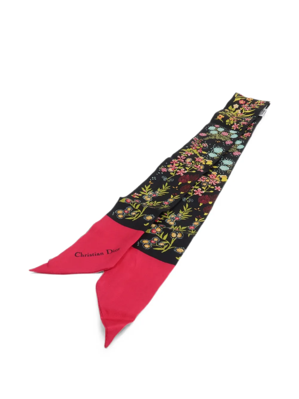 Christian Dior Pre-Owned Mitzah Schal mit Blumen-Print - Schwarz