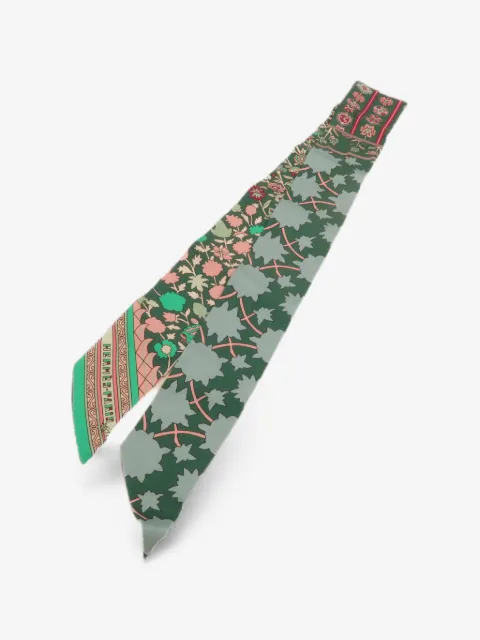 Hermès Pre-Owned Twilly floral-print scarf