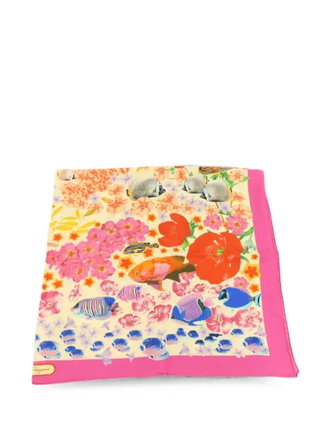 Ferragamo Pre-Owned ocean-print scarf