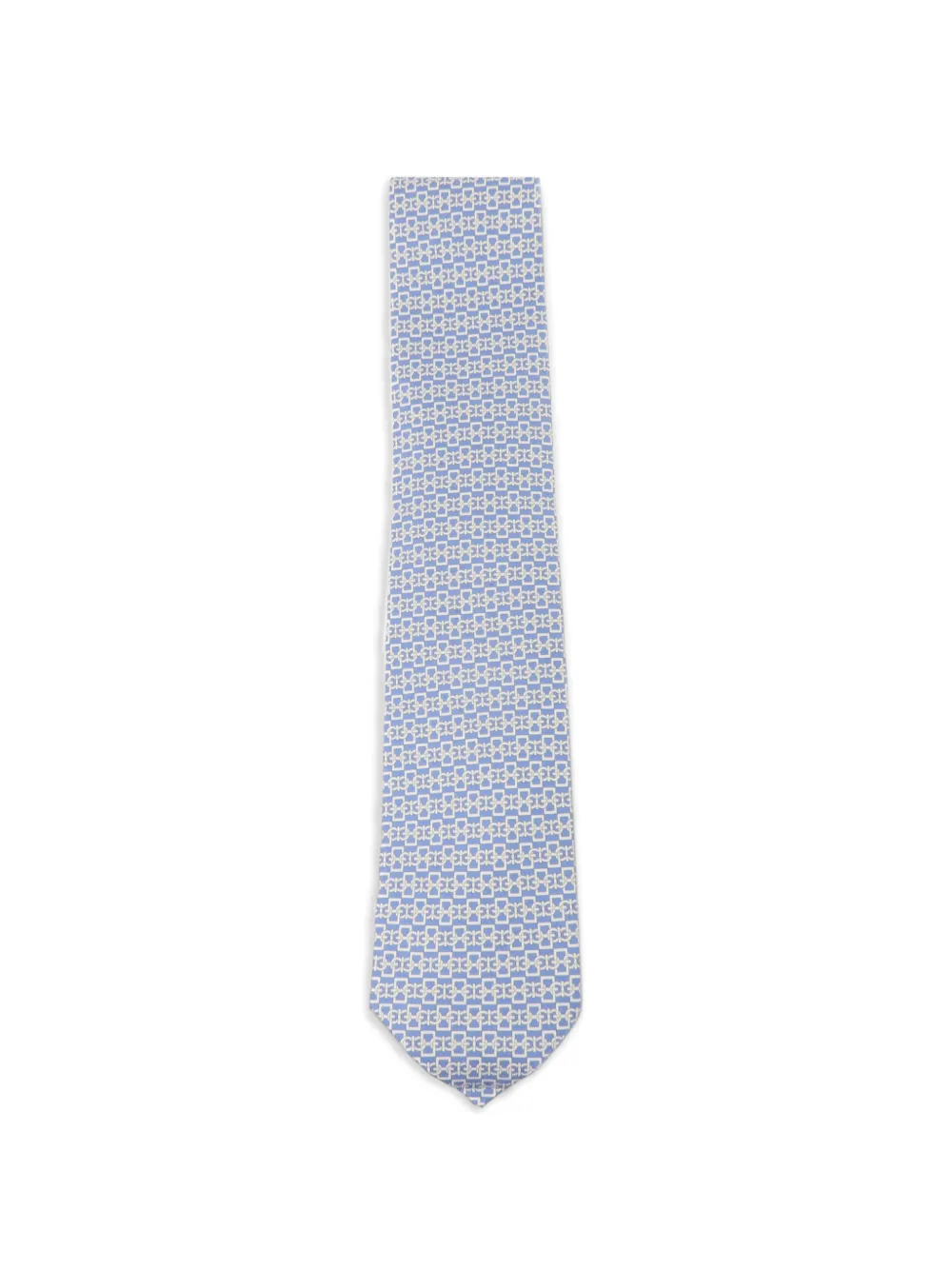 Ferragamo Pre-Owned Cravatta con motivo Gancini - Blu