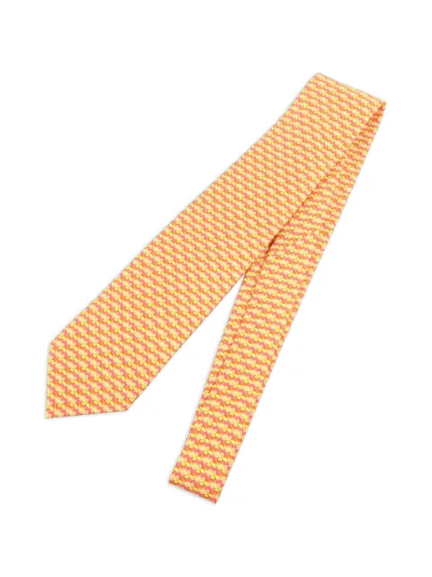 Hermès Pre-Owned geometric-print silk tie