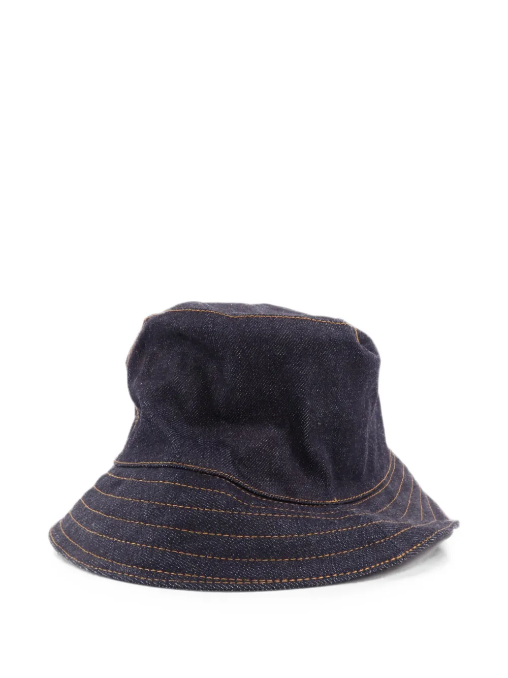 Pre-owned Hermes Homme Fred Denim Bucket Hat In Blue
