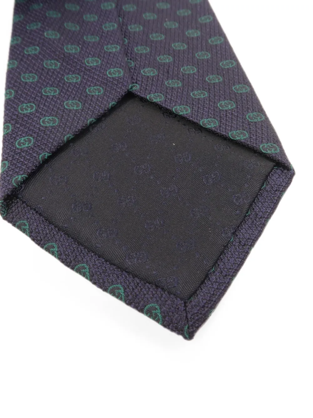 Pre-owned Gucci Patterned Tie In Blue