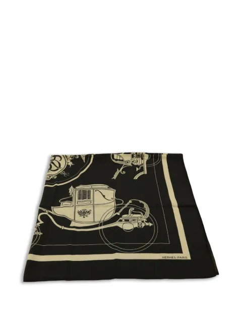 Hermès Pre-Owned mascada con carruaje estampado
