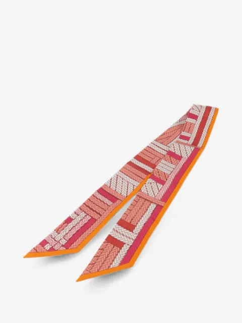 Hermès Pre-Owned Twilly braided-print scarf