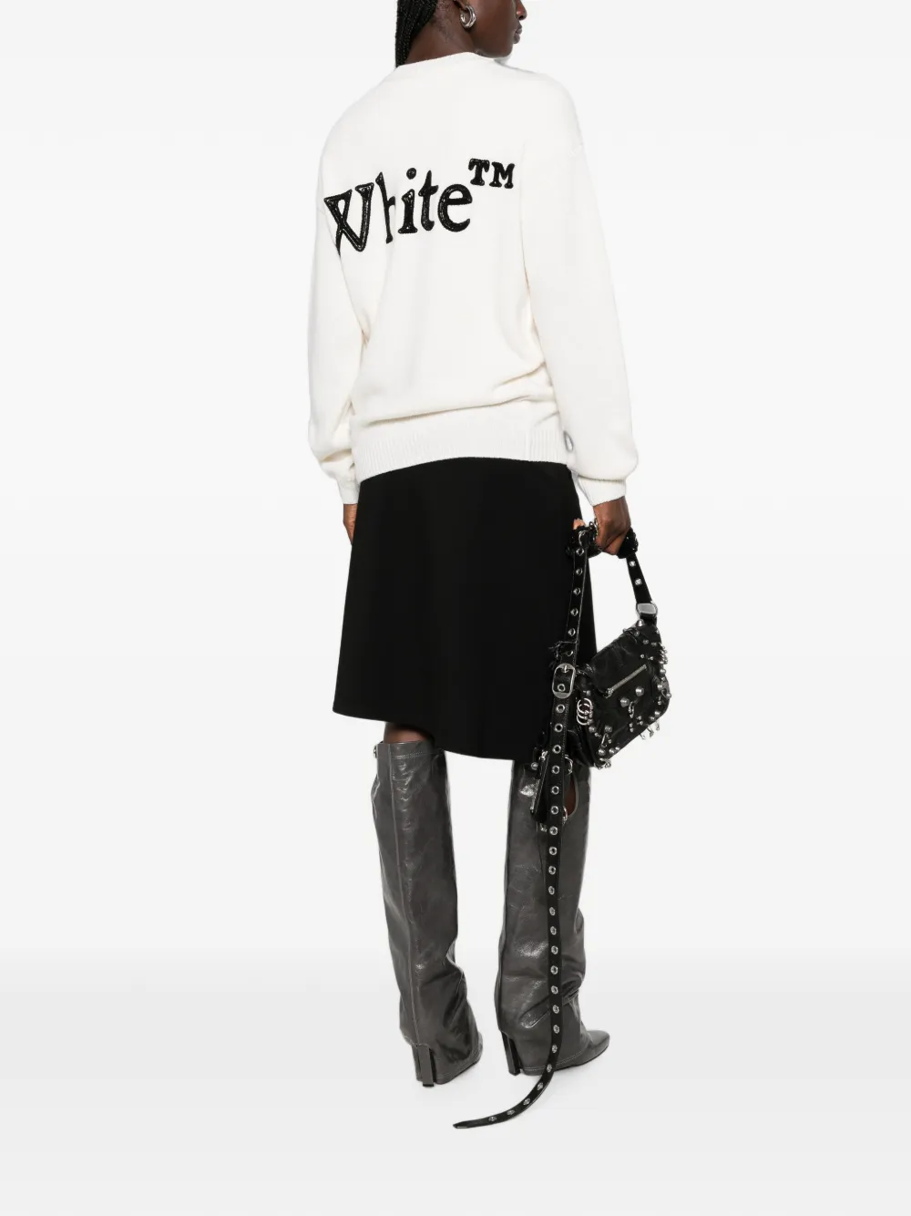 Off-White Trui met logopatch Beige