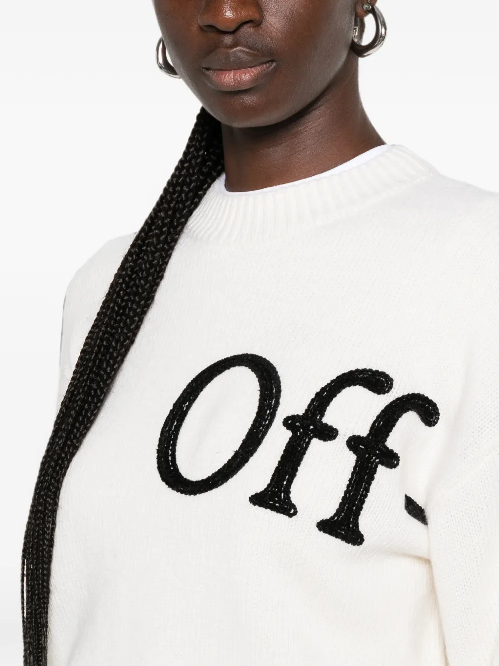 Off-White Trui met logopatch Beige