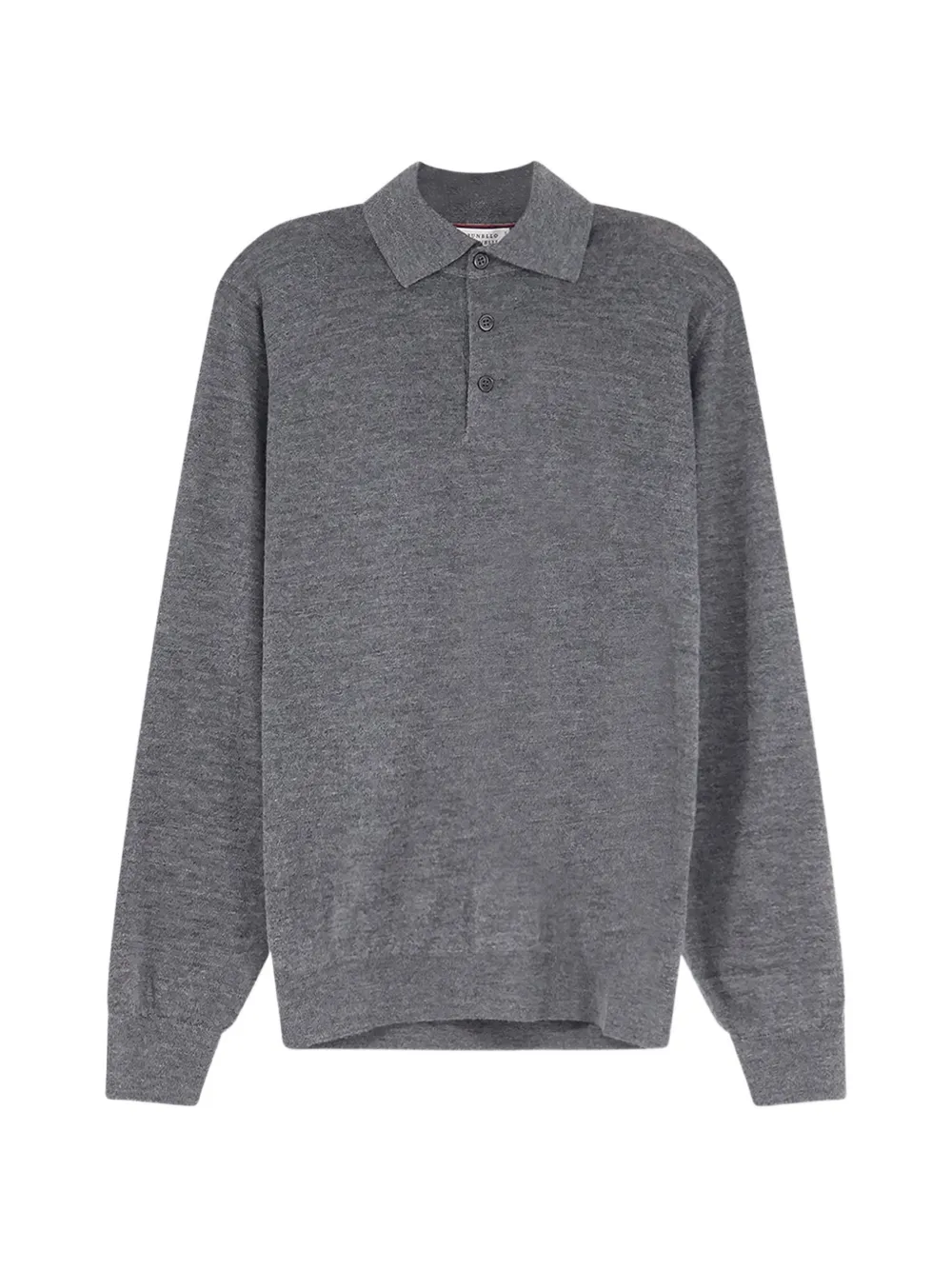 Brunello Cucinelli long-sleeve polo shirt - Grigio