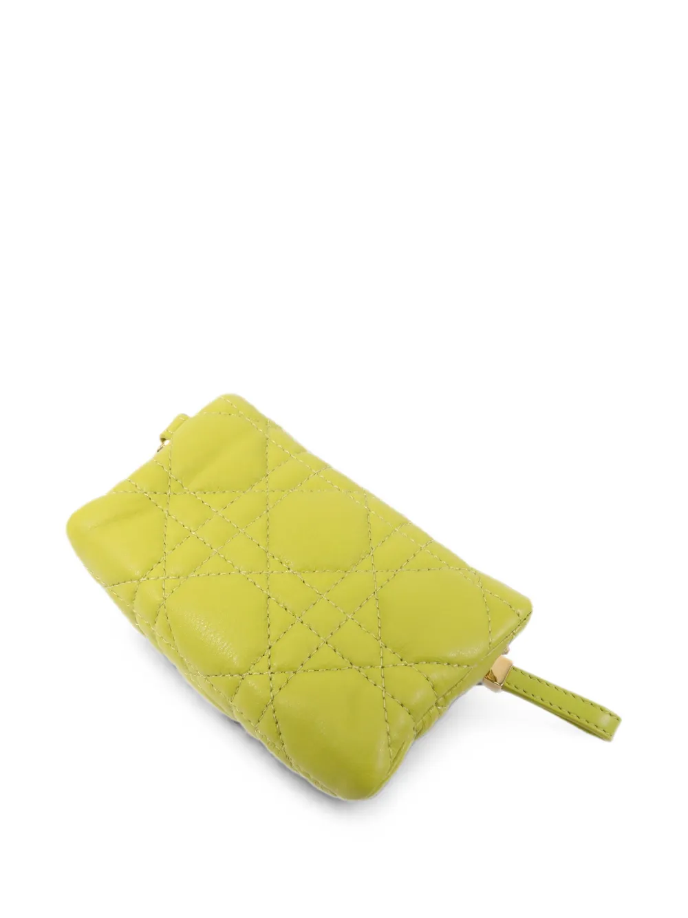 Dior Pre-owned Cannage Leather Wallet in Yellow, view 4