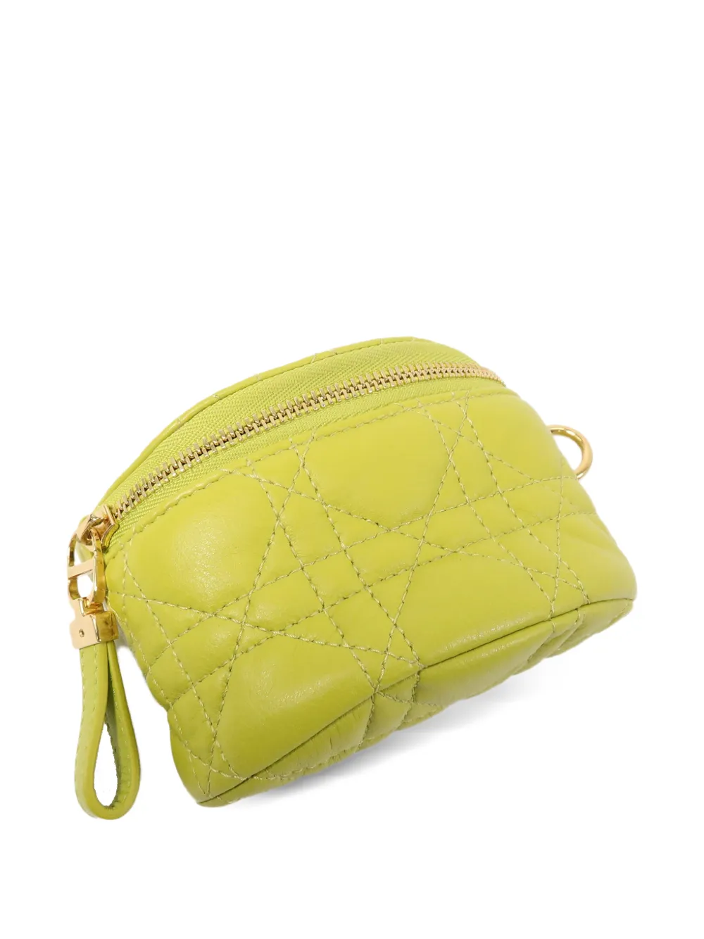 Dior Pre-owned Cannage Leather Wallet in Yellow, view 3