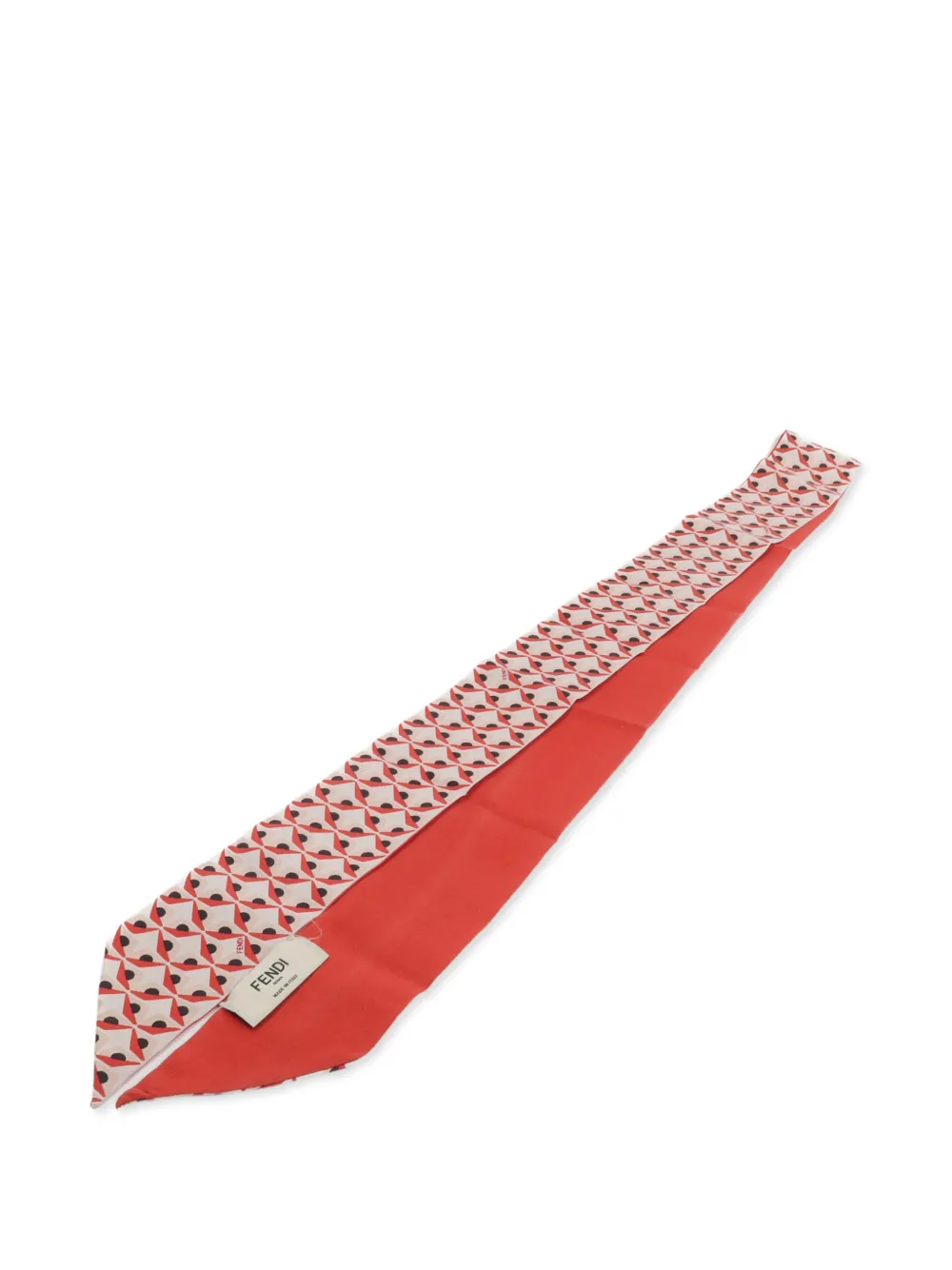Pre-owned Fendi Silk Scarf In Red