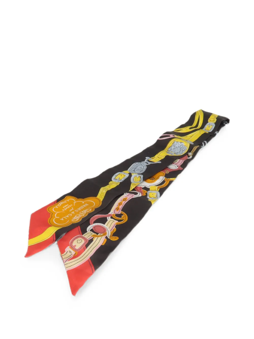 Hermès Pre-Owned Brides de Gala Twilly silk scarf - Nero