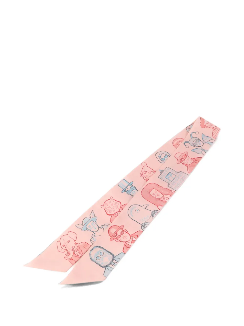 Hermès Pre-Owned Twilly silk scarf - Rosa