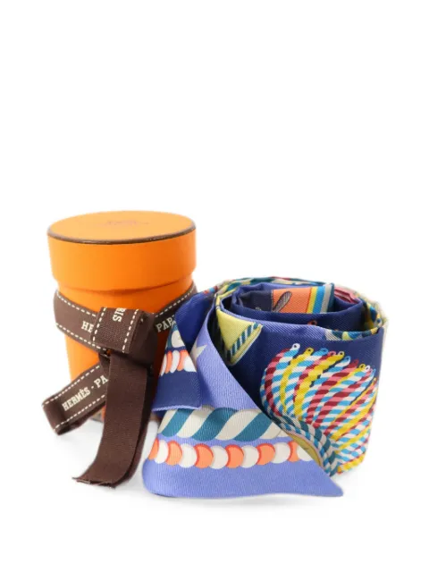 Hermès Pre-Owned Twilly graphic-print scarf