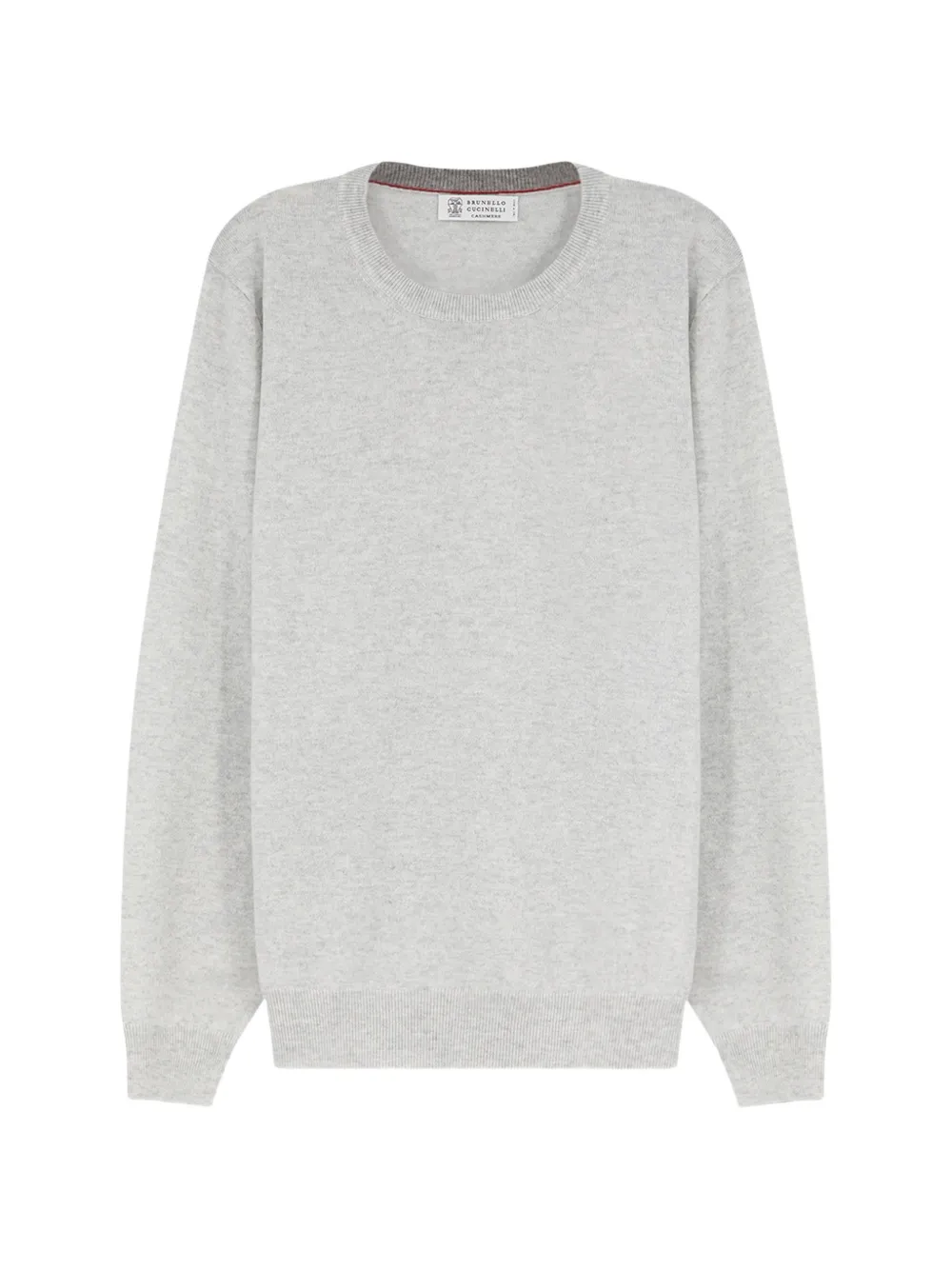 Brunello Cucinelli crew-neck ribbed-trim sweater - Grau
