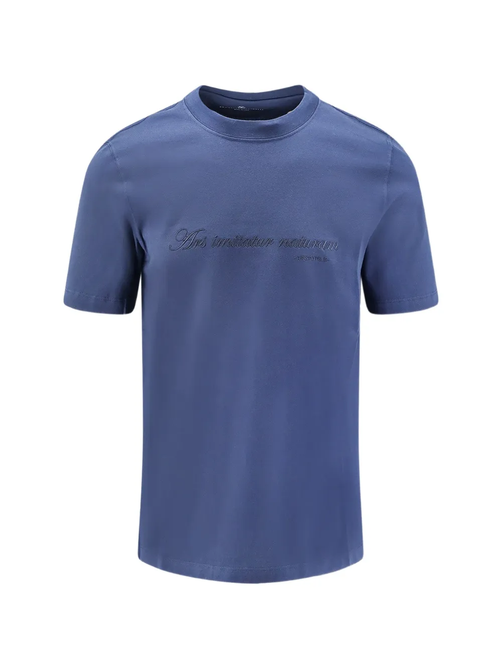 Brunello Cucinelli embroidered crew-neck T-shirt - Blu