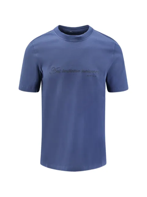 Brunello Cucinelli camiseta bordada con cuello redondo