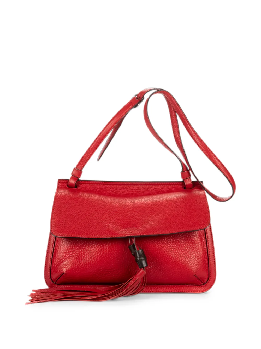 Gucci Pre-Owned Bamboo Daily tassel shoulder bag - Rosso
