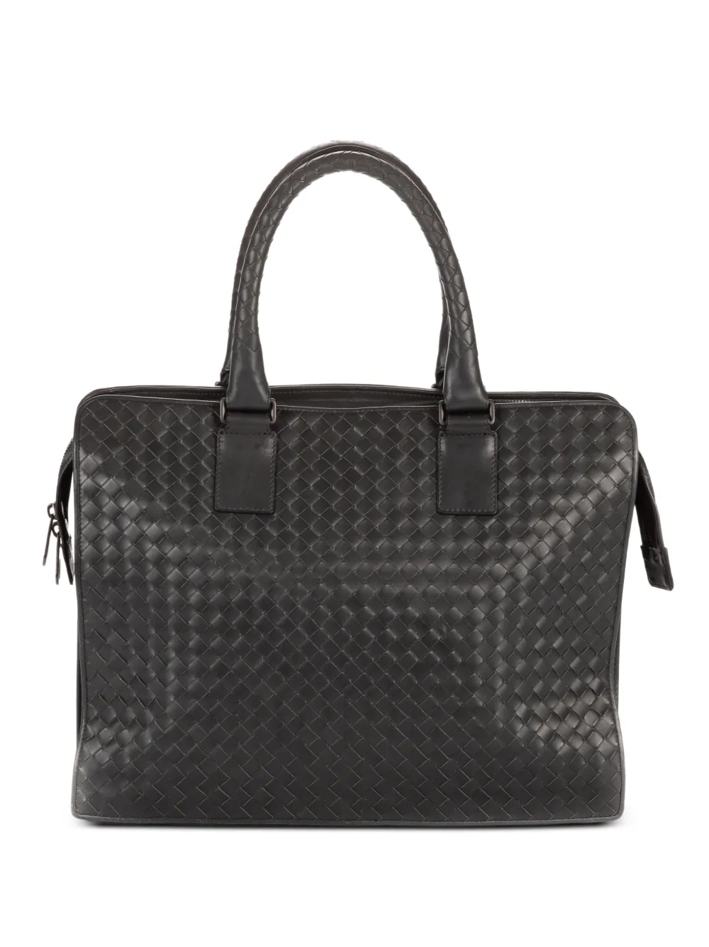 Bottega Veneta Pre-Owned Intrecciato-weave laptop bag - Nero