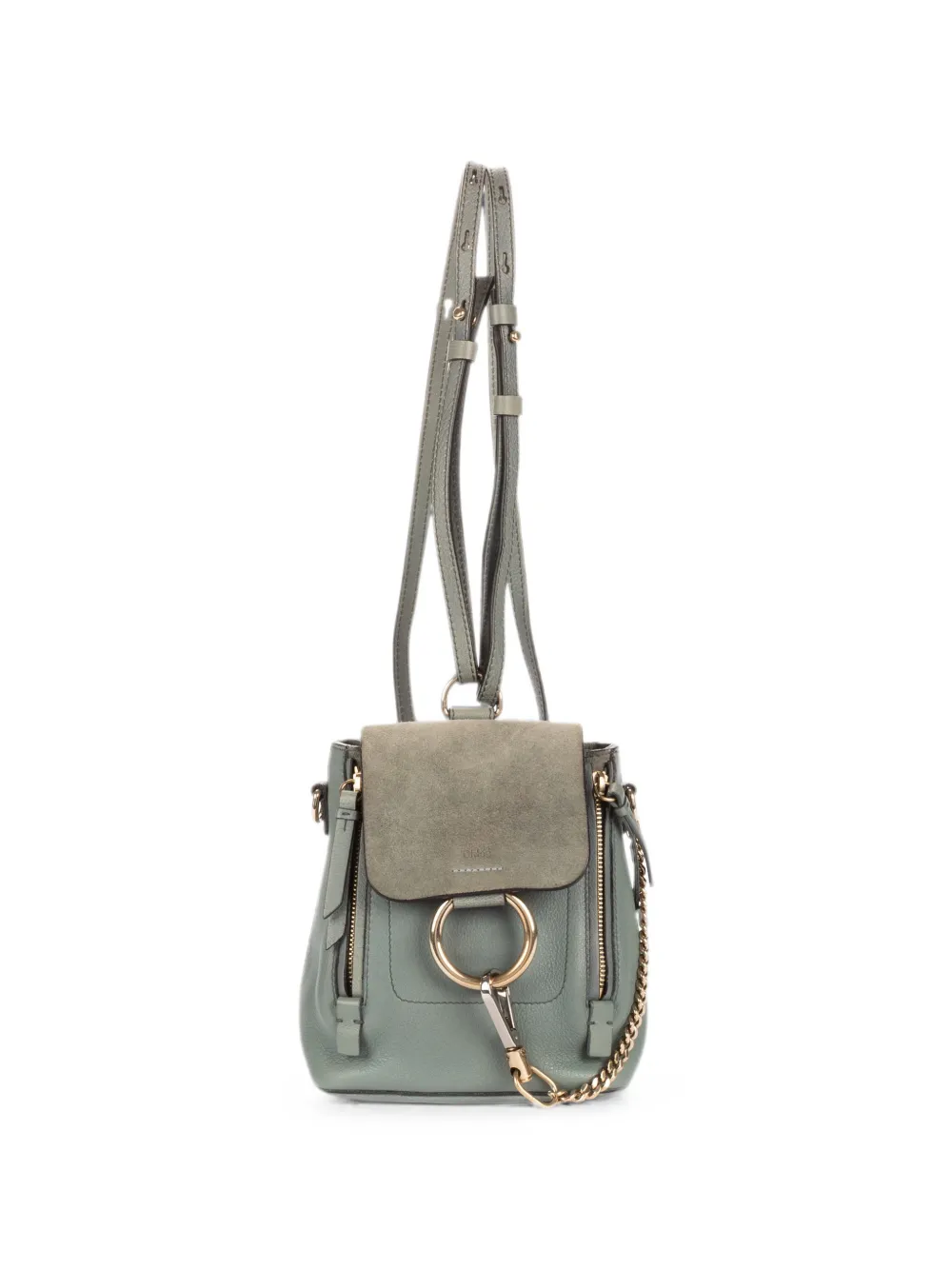 Chloé Pre-Owned Faye ring-detail backpack - Blu