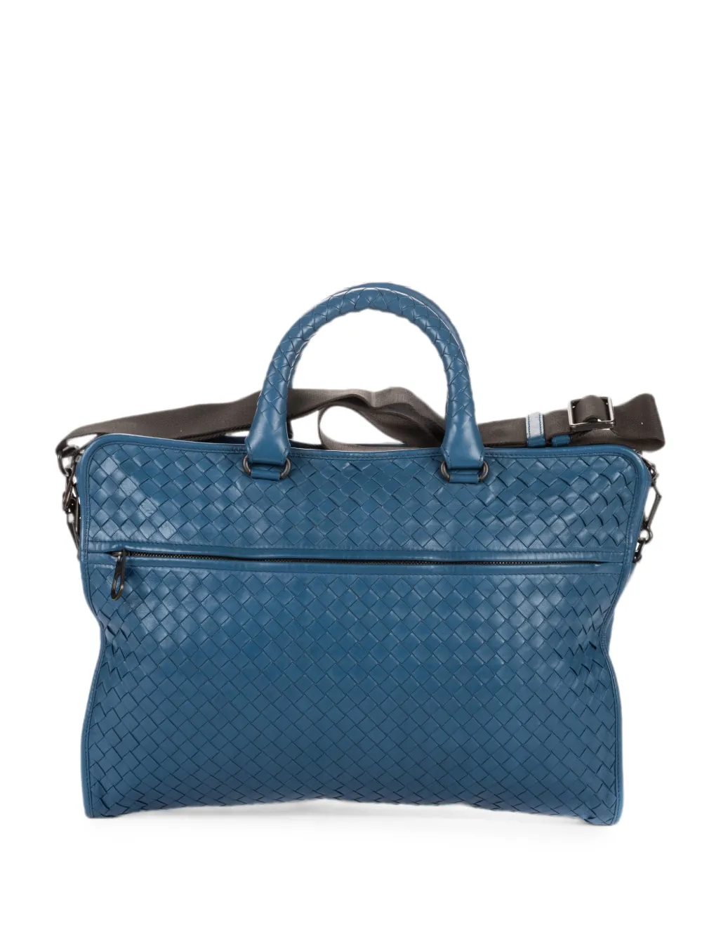 Bottega Veneta Pre-Owned Intrecciato weave briefcase bag - Blu