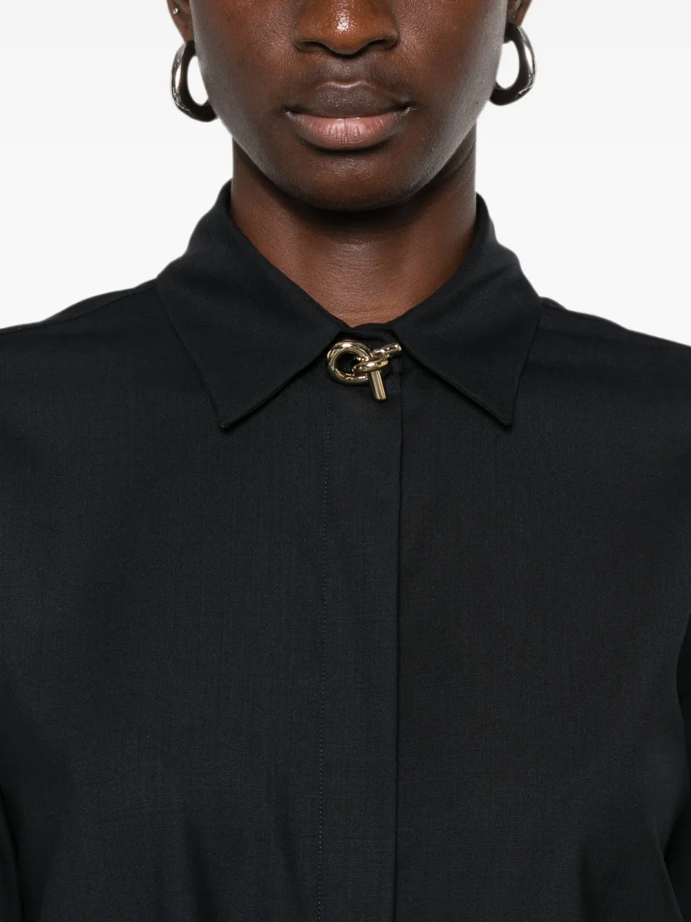 Fabiana Filippi Blouse met hardware-detail Zwart