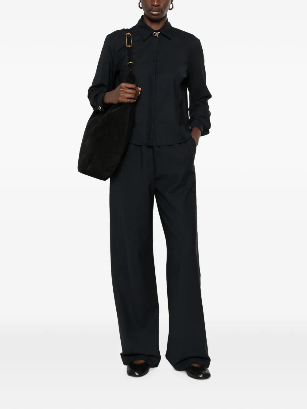 Fabiana Filippi Blouse met hardware-detail Zwart