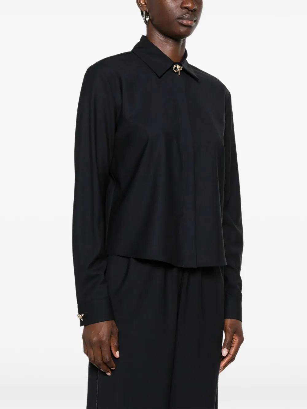 Fabiana Filippi Blouse met hardware-detail Zwart