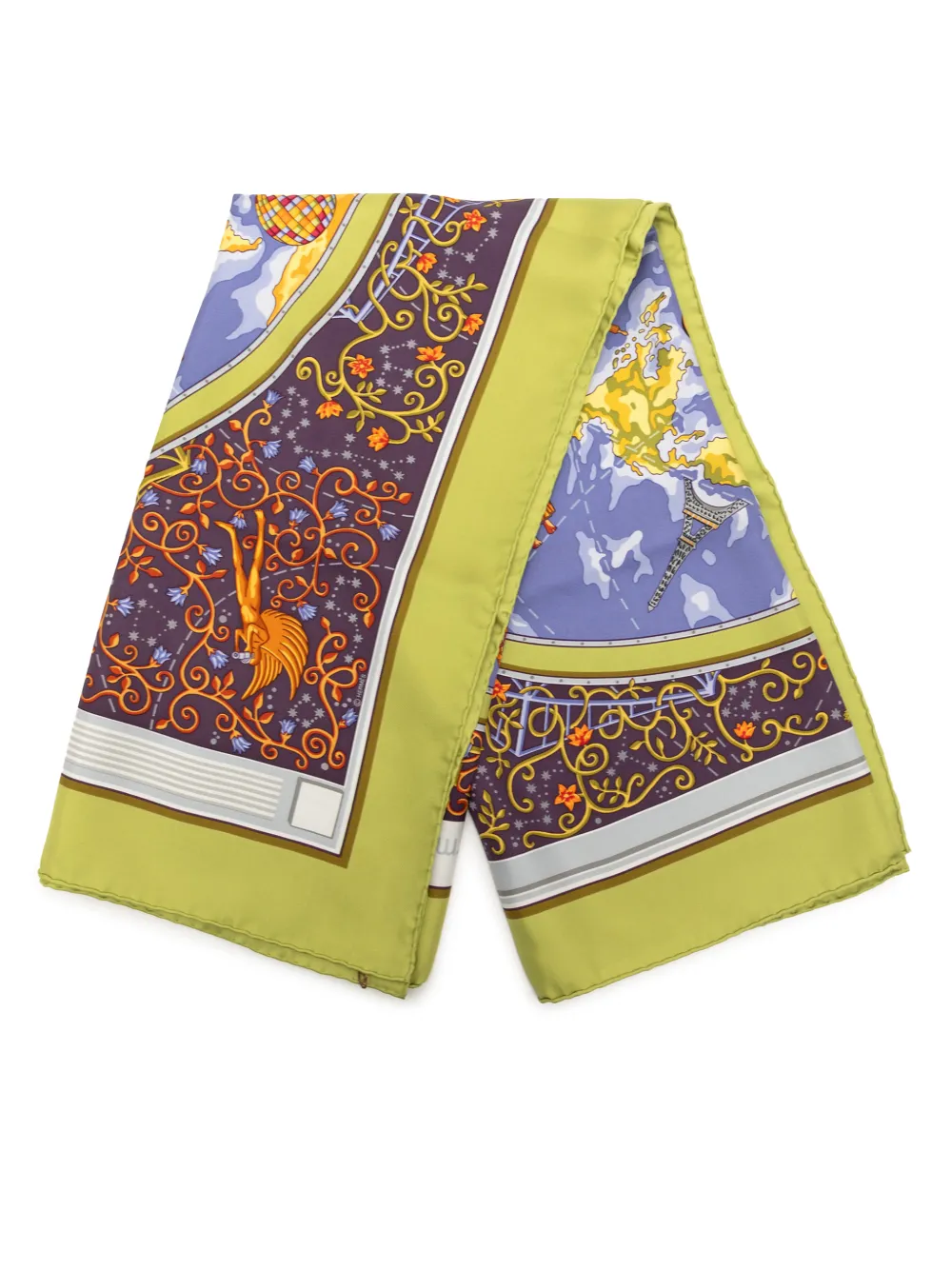Hermès Pre-Owned Foulard 90 in seta 2000-2026 - Blu