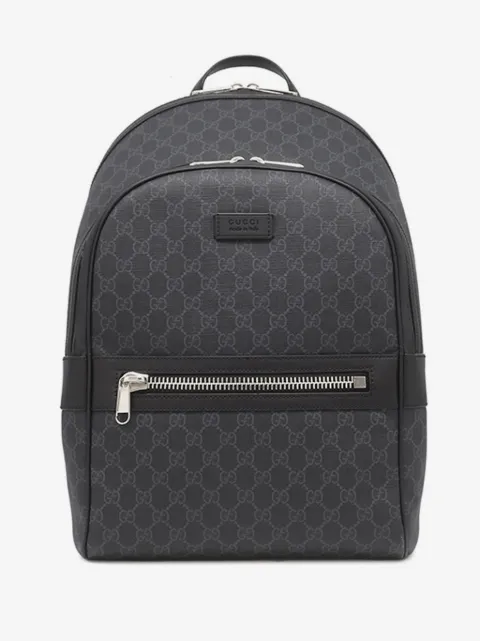 Gucci Pre-Owned GG Supreme 织带双肩包（2016-2026年典藏款 ）