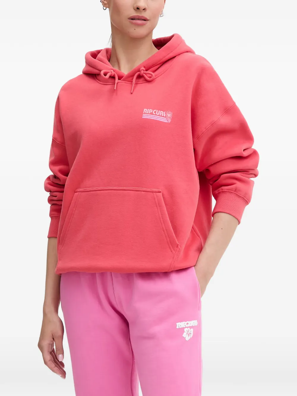 Rip Curl Ocean Break Heritage graphic-print drawstring hoodie - Rosso