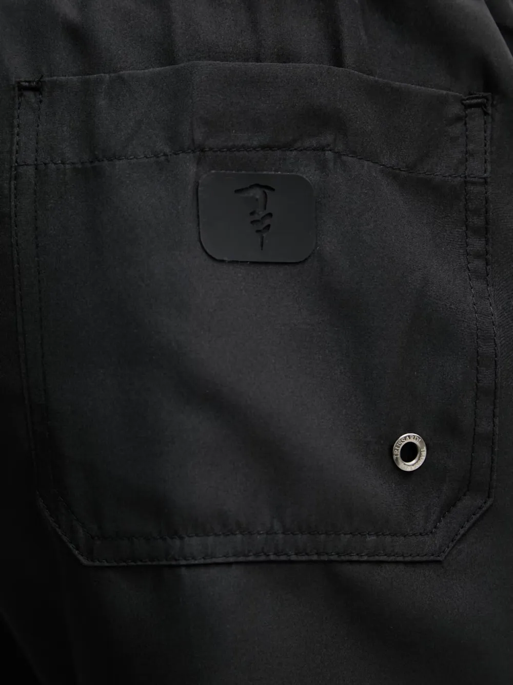 Trussardi Zwembroek met logoprint en trekkoord Zwart
