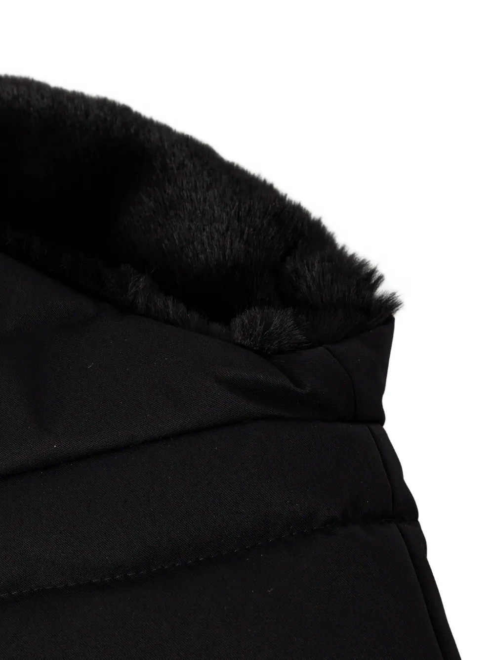 Sportalm Snood met trekkoord en imitatiebontafwerking Zwart