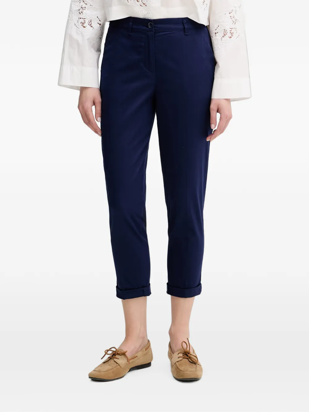 Sisley mid-rise cropped trousers