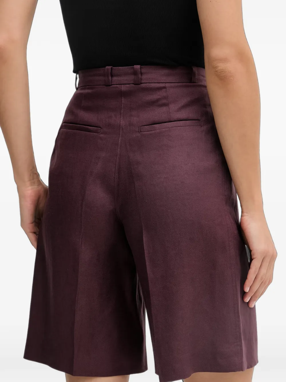 Sisley Geplooide shorts Bruin