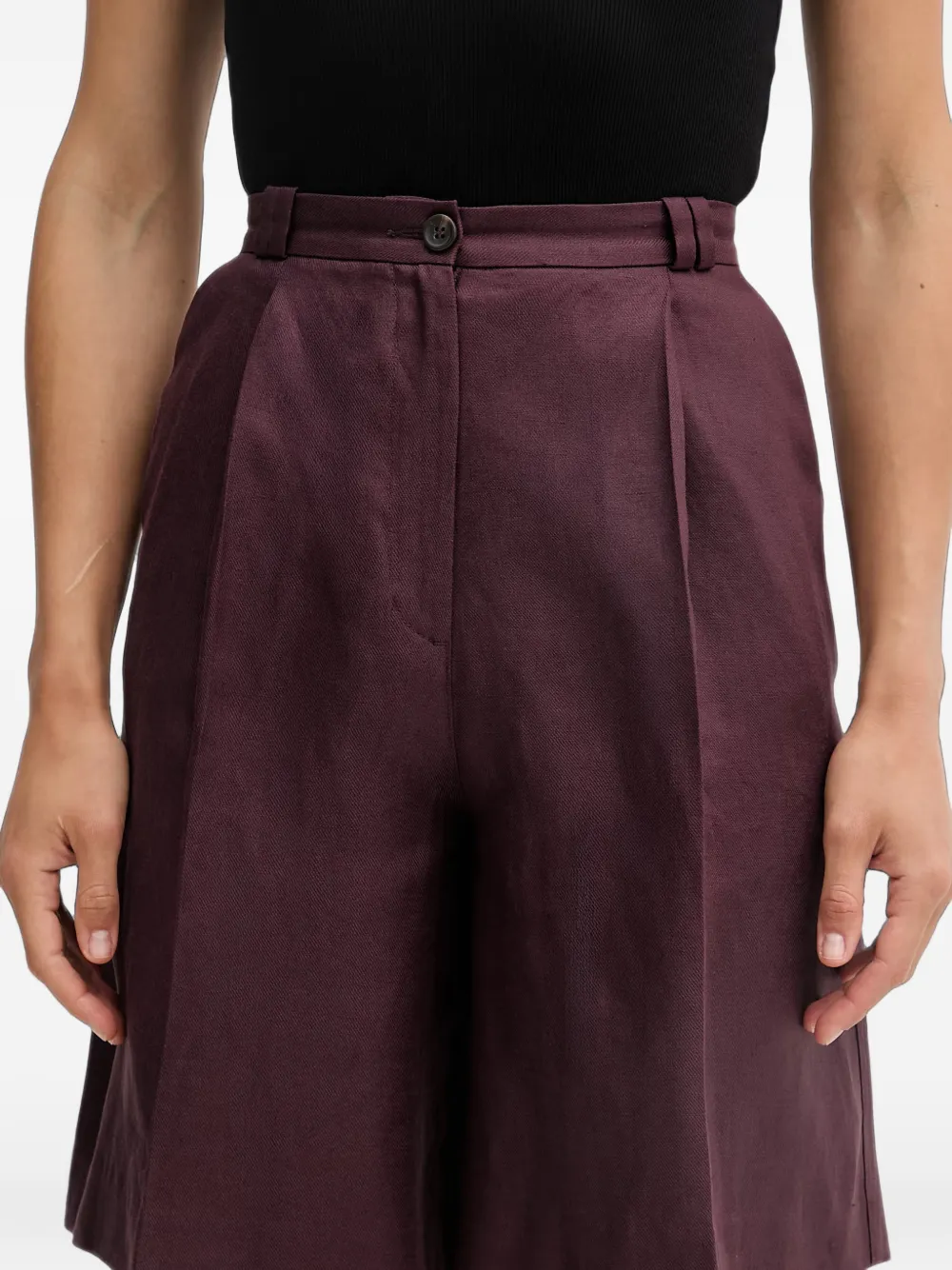 Sisley Geplooide shorts Bruin