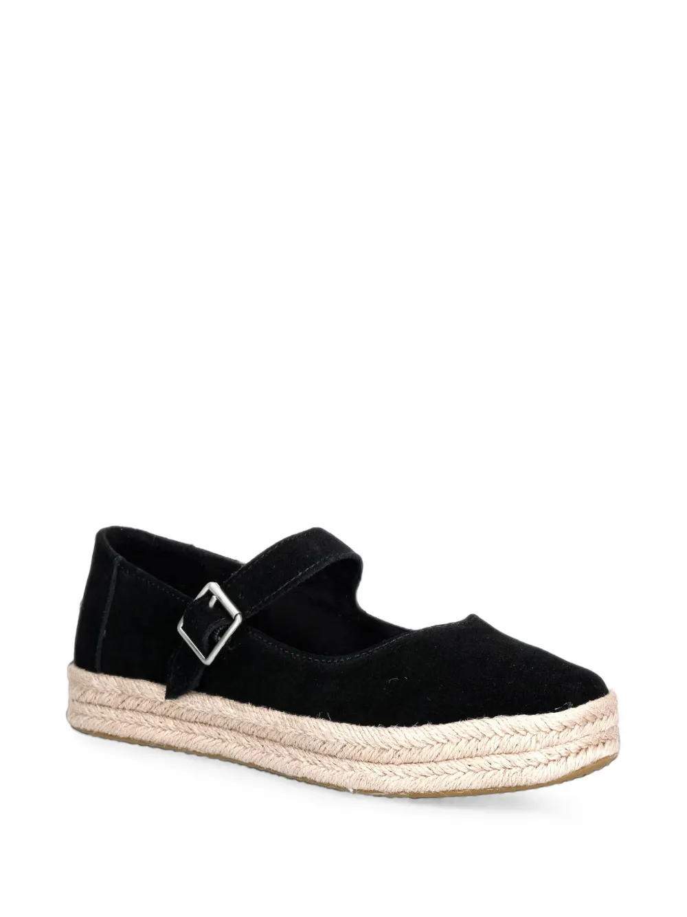 Toms Carolina Mary Jane buckle-strap platform espadrilles Zwart