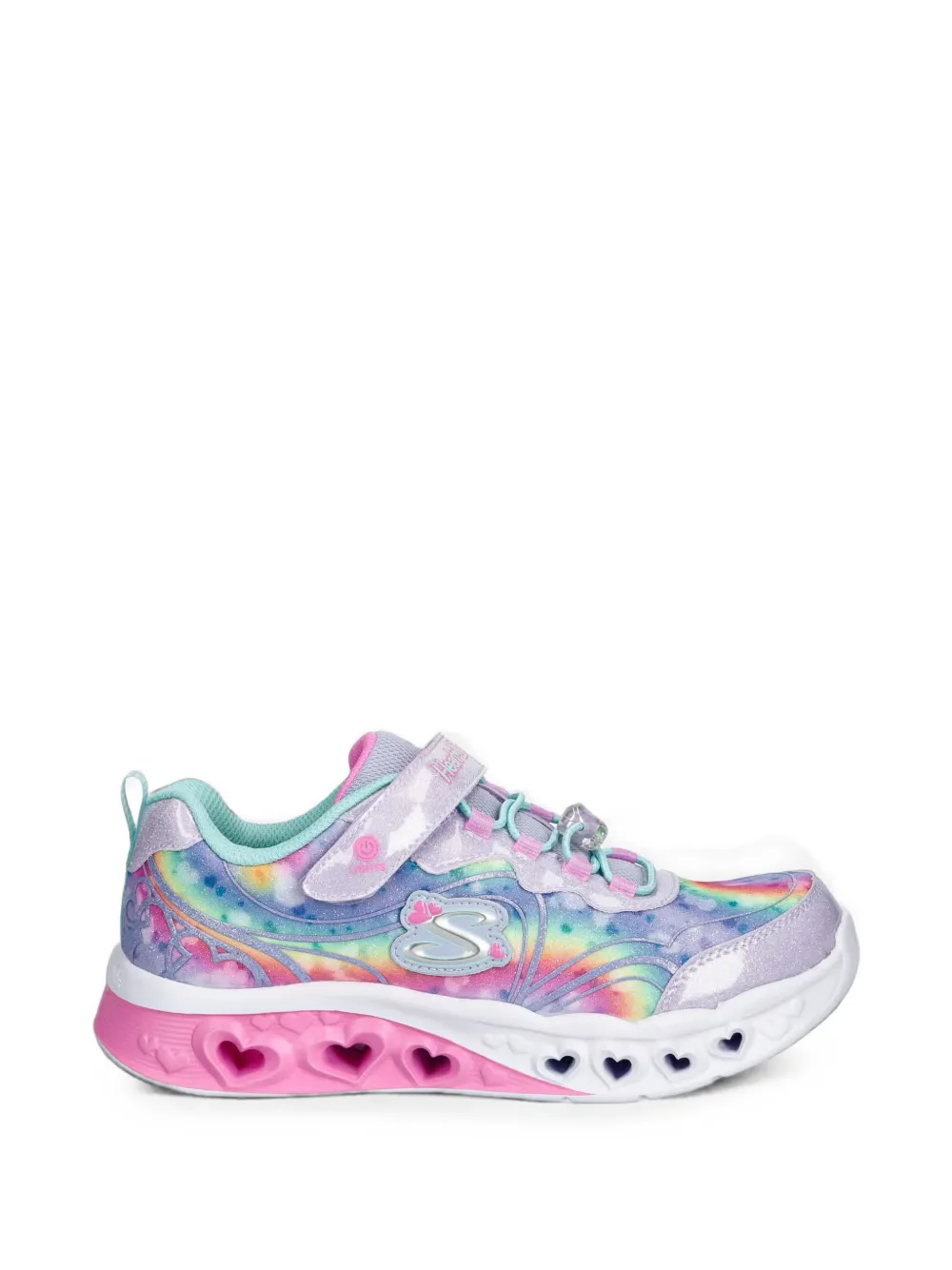 Skechers Heart Lights rainbow-print sneakers Paars