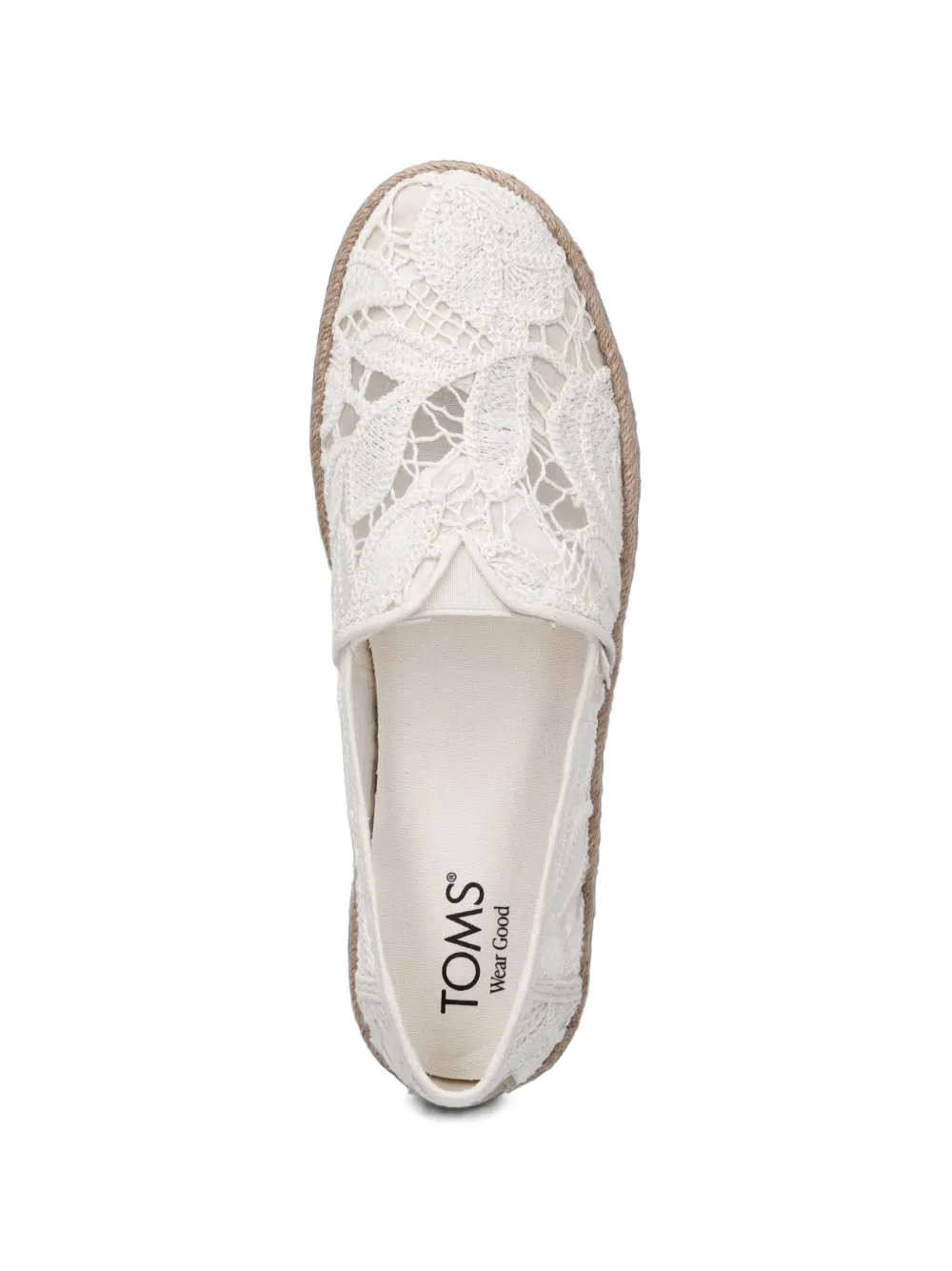 Toms Alpargata Rope 2.0 lace-overlay braided-sole espadrilles Wit