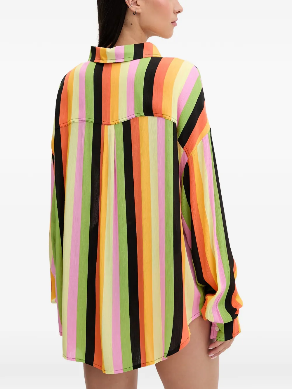 Rip Curl x Farm Rio blouse met verticale streep en lange mouwen Geel