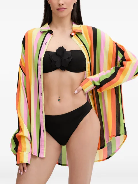 Rip Curl x Farm Rio vertical-stripe long-sleeve shirt