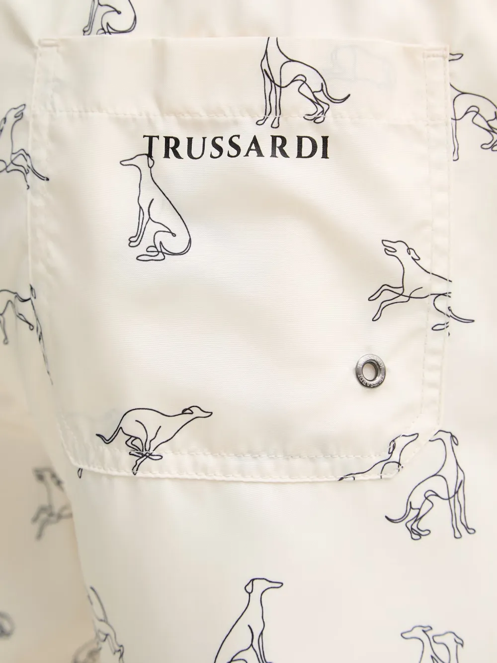 Trussardi greyhound-print drawstring swim shorts - Toni neutri