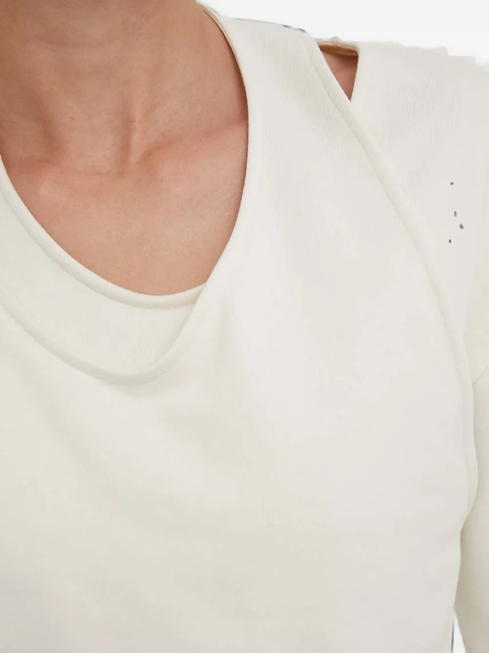 Sisley Gelaagde trui met uitgesneden details Wit