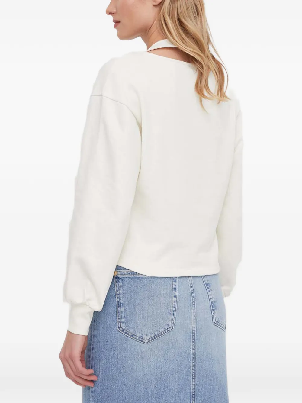 Sisley Gelaagde trui met uitgesneden details Wit