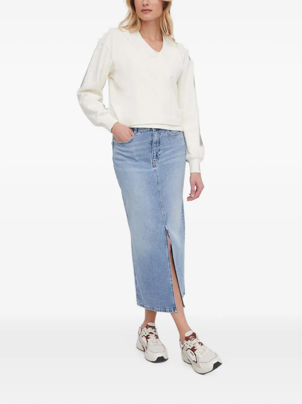 Sisley Gelaagde trui met uitgesneden details Wit