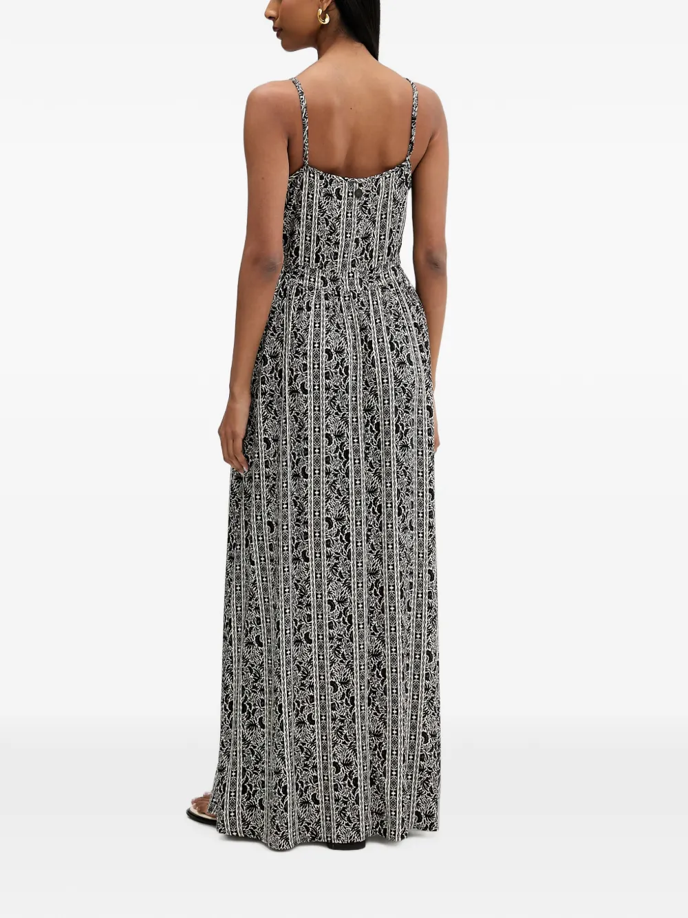 Rip Curl Molokai floral-print button-up maxi dress Zwart