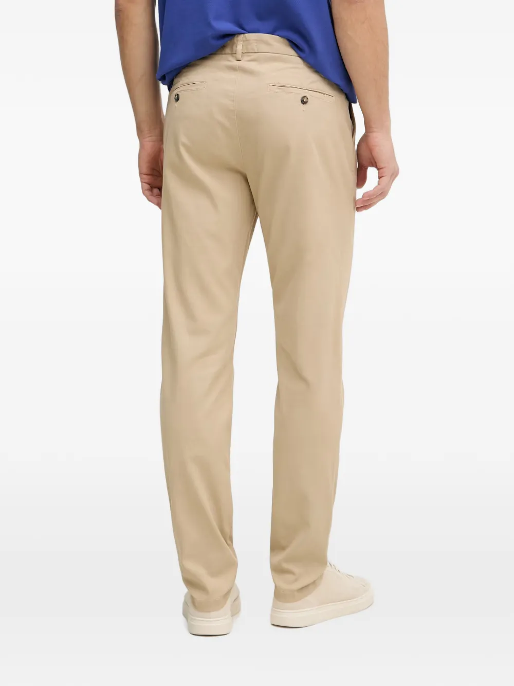 Trussardi logo-embroidered chinos trousers Beige