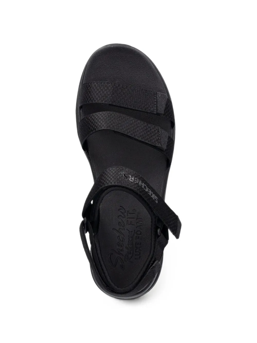 Skechers D'Lux Walker touch-strap sandals Zwart