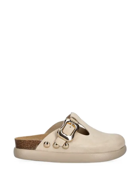 Scholl Flora leather mules