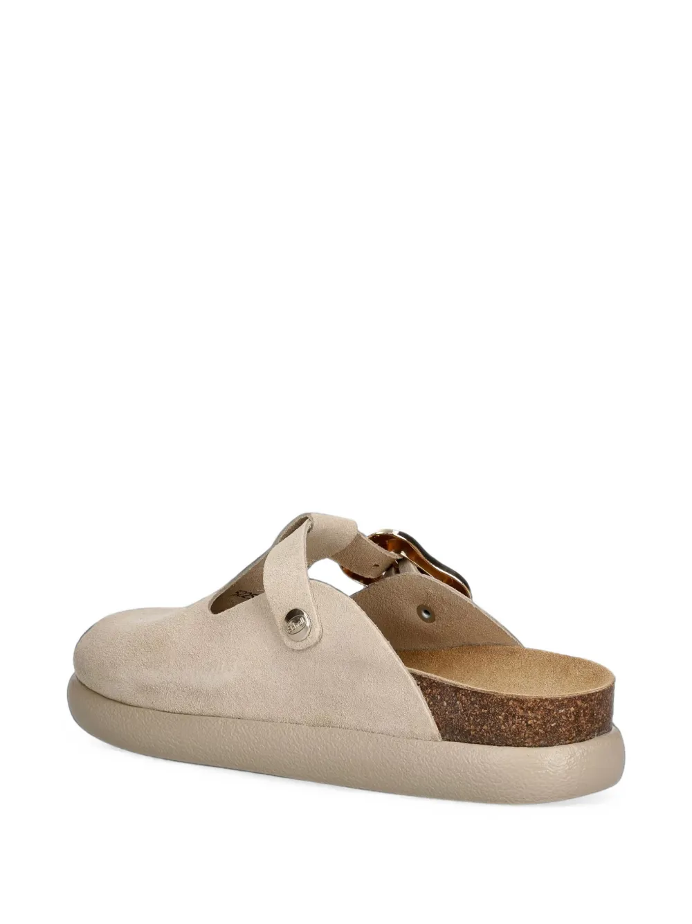 Scholl Flora leather mules Beige